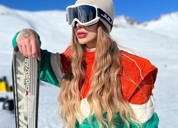 Katy Tikler em sua última viagem internacional nas montanhas do Chile