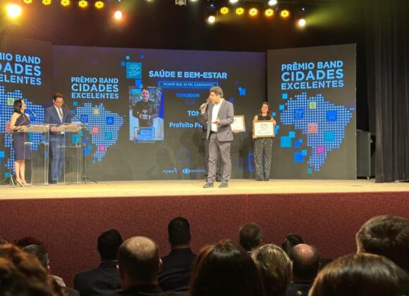 Tomazina recebe destaque nacional na saúde e conquista Prêmio Band Cidades Excelentes