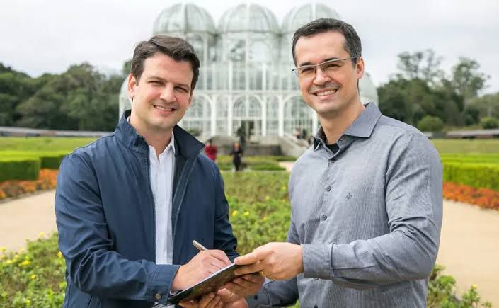 Aliança oficial: Eduardo Pimentel e Deltan Dallagnol juntos em Curitiba