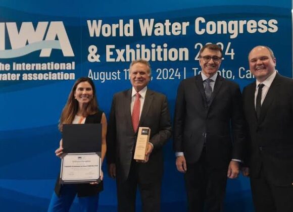 Sanepar leva prêmio internacional de empresa inovadora para ações climáticas 