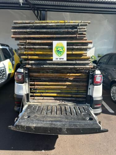 PM recupera 34 andaimes furtados em Umuarama PM recupera 34 andaimes furtados em Umuarama