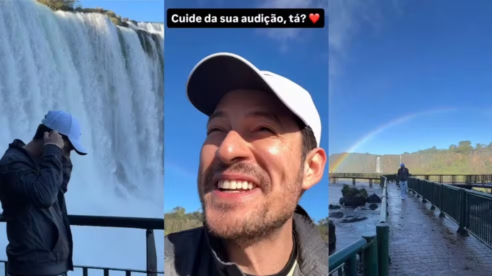 Influenciador se emociona ao ouvir Cataratas do Iguaçu pela primeira vez Influenciador ouve cataratas do Iguaçu pela primeira vez